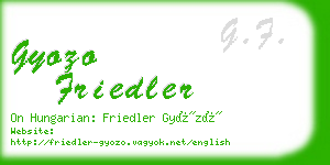 gyozo friedler business card